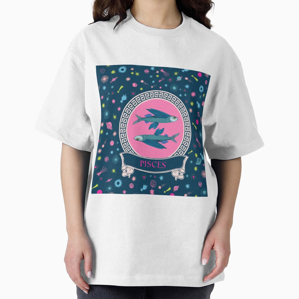 Pisces Star Sign Celestial Art by PrintyBazaar