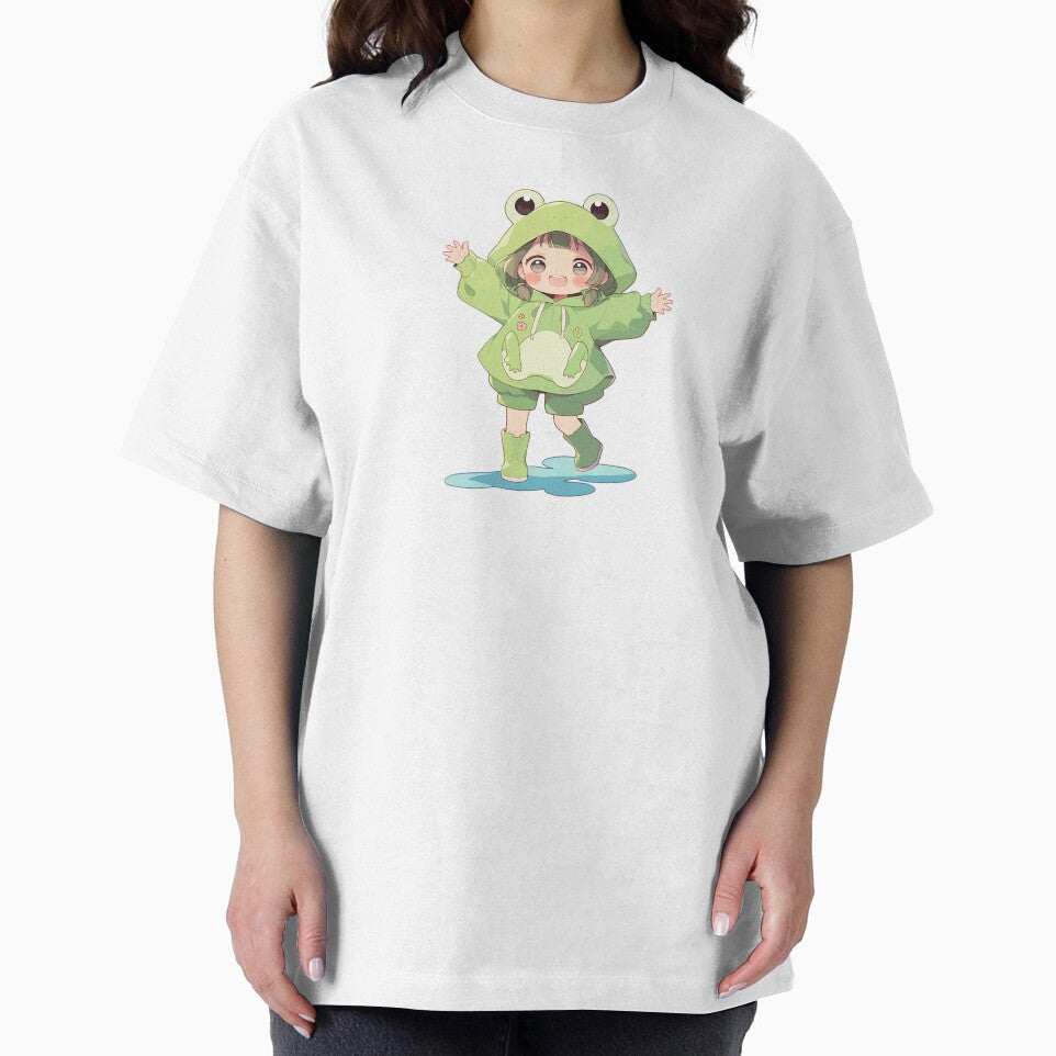 Cute Manga Frog Girl by RetroPrints