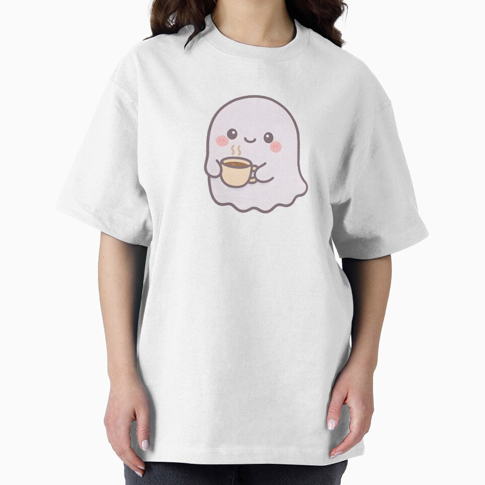 Cute Ghost with Coffee by Signal and Ink
