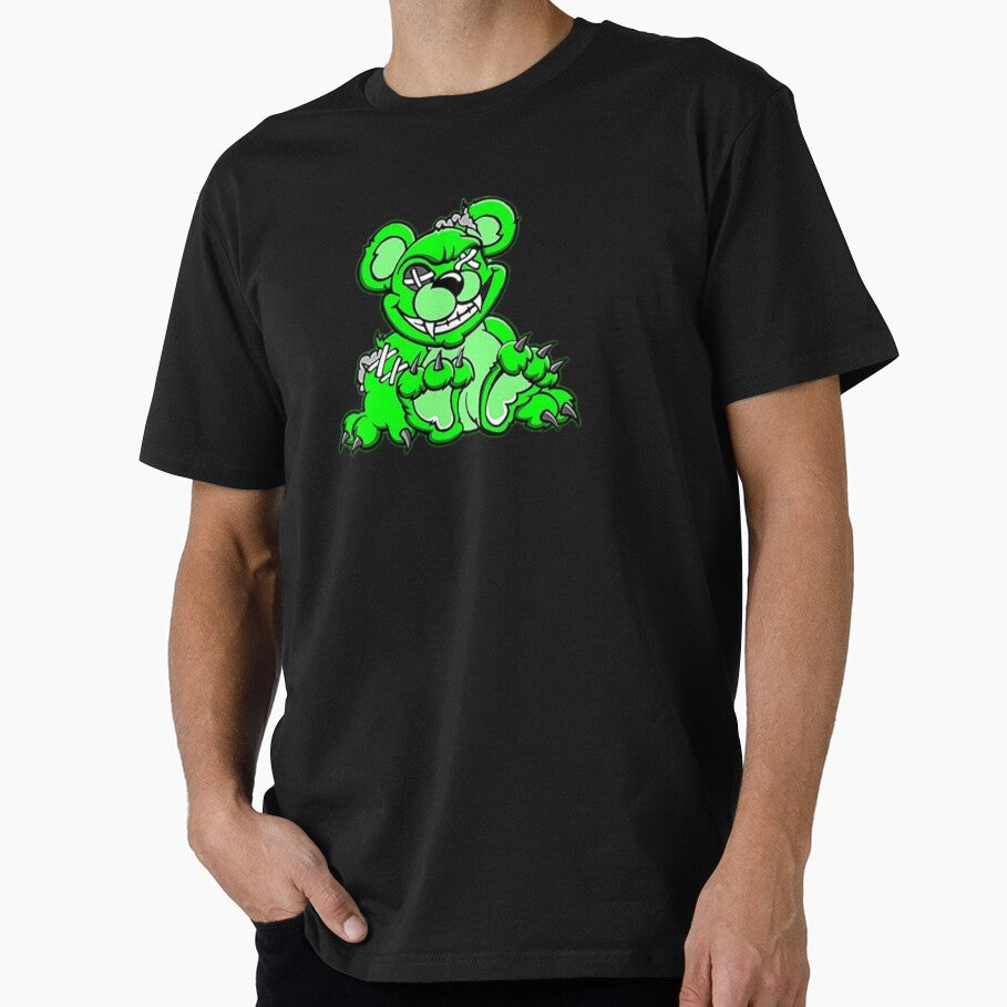 Zombie Creepy Kawaii Teddy Bear Green by Onewalkdesign