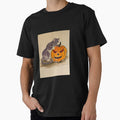 Halloween cat and Jack O Lantern by Annabellepaints