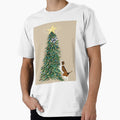 Beagle with a Raccoon in a Christmas Tree by Squirreldumplings