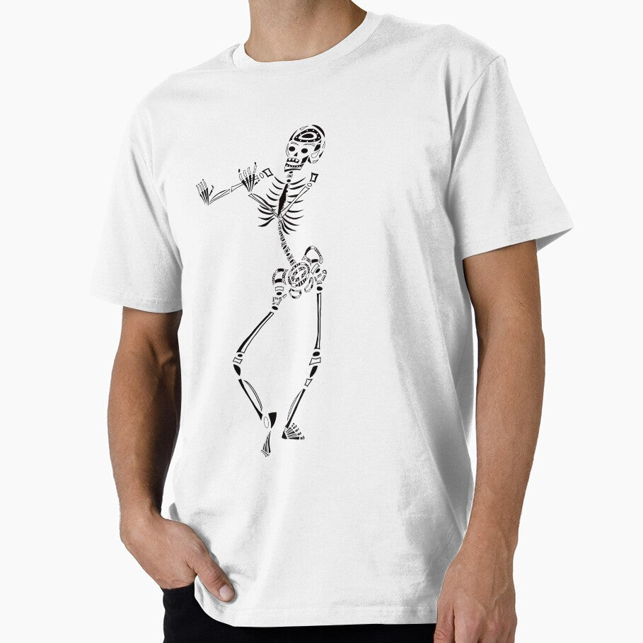 Black and White Dancing Skeleton by JakoRila
