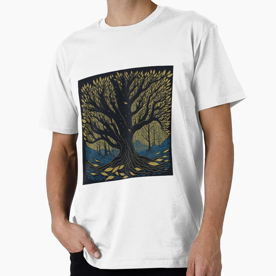 Autumn Old Trees Falling Leaves by GraphicsClub