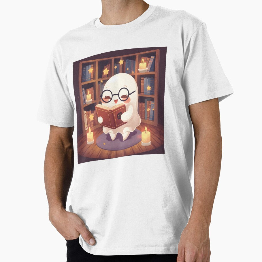 Adorable Reading Ghost | Cozy Library Kawaii Sticker by Stylestickers55