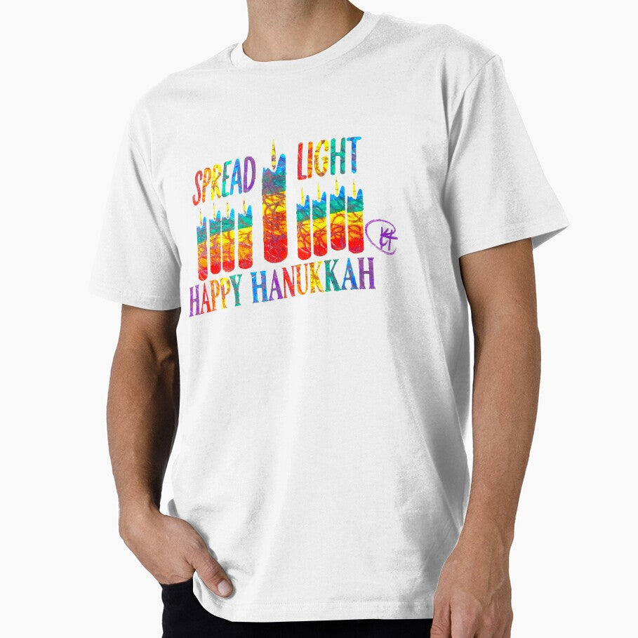 Spread Light Happy Hanukkah Art by Kalli Taub Art