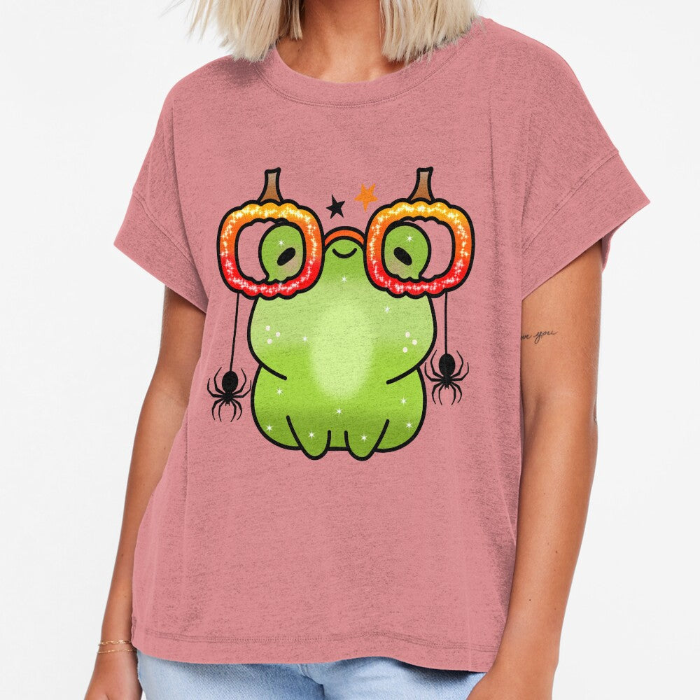 Spider horror happy cute halloween frog by Quacktails