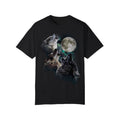 Three Wolves Howling At Moon