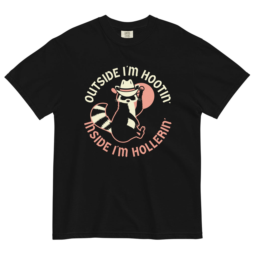 Outside I'm Hootin' Inside I'm Hollerin' Men's Relaxed Fit Tee