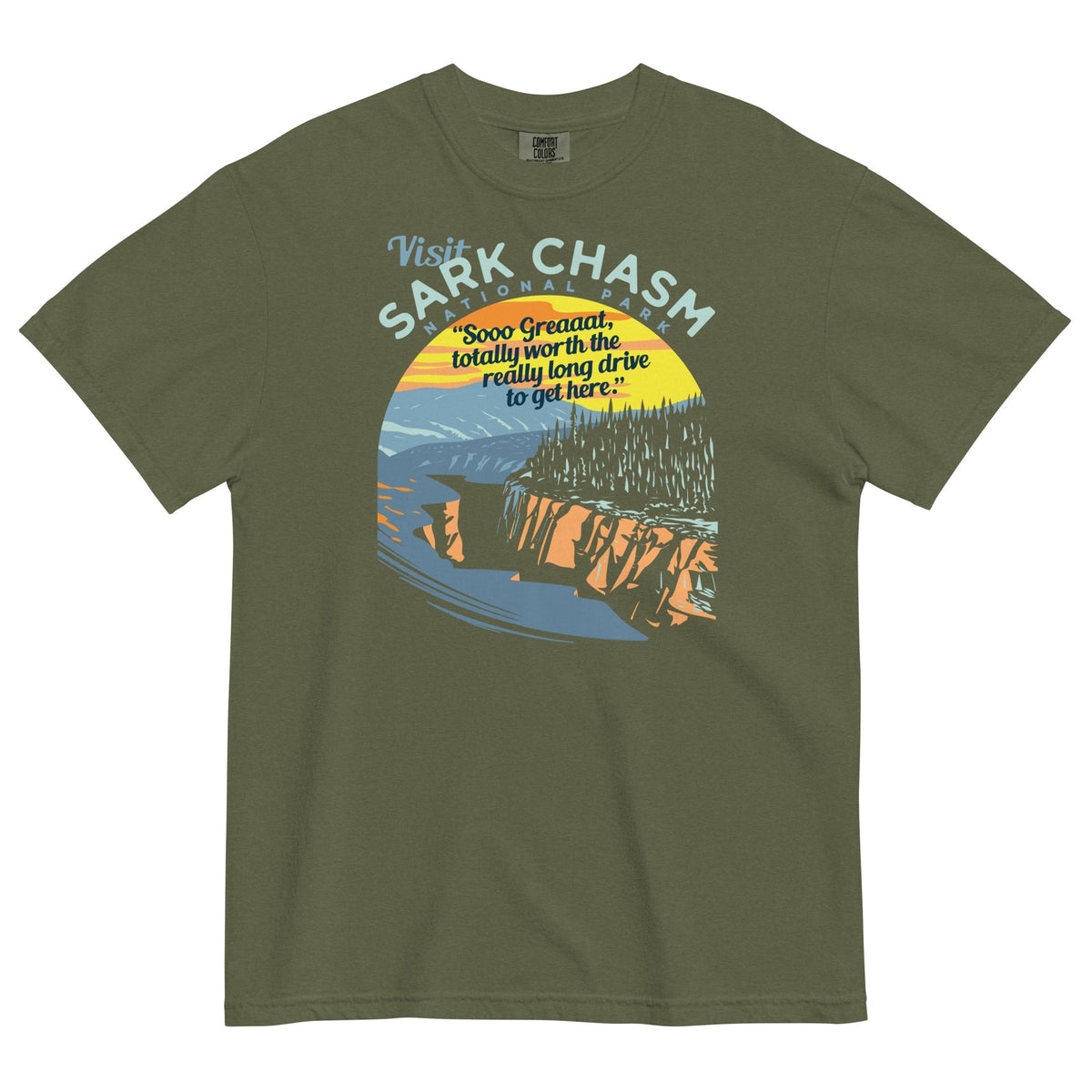 Visit Sark Chasm Men's Relaxed Fit Tee