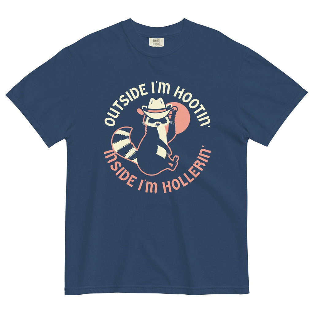 Outside I'm Hootin' Inside I'm Hollerin' Men's Relaxed Fit Tee