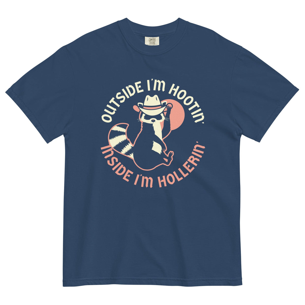 Outside I'm Hootin' Inside I'm Hollerin' Men's Relaxed Fit Tee