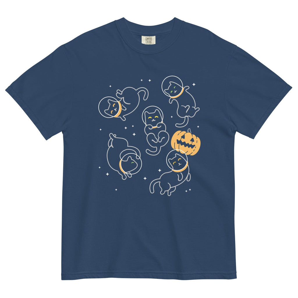 Cat Halloween In Space Men's Relaxed Fit Tee