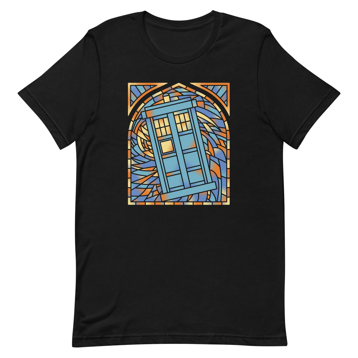 Stained Glass Police Box Men's Signature Tee