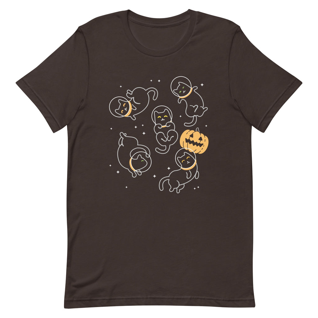 Cat Halloween In Space Men's Signature Tee