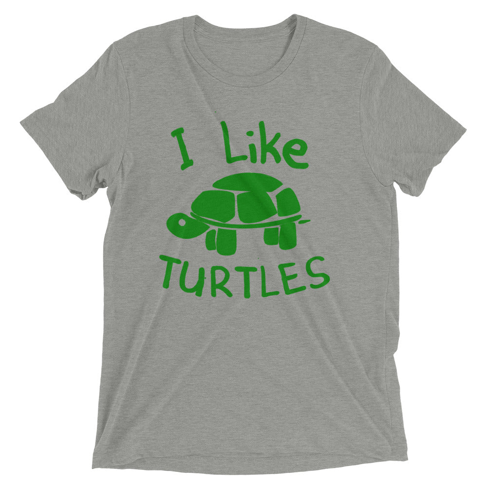 I Like Turtles Men's Tri-Blend Tee