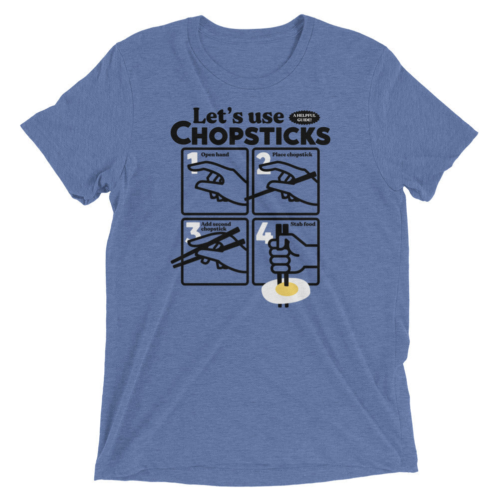 Let's Use Chopsticks Men's Tri-Blend Tee