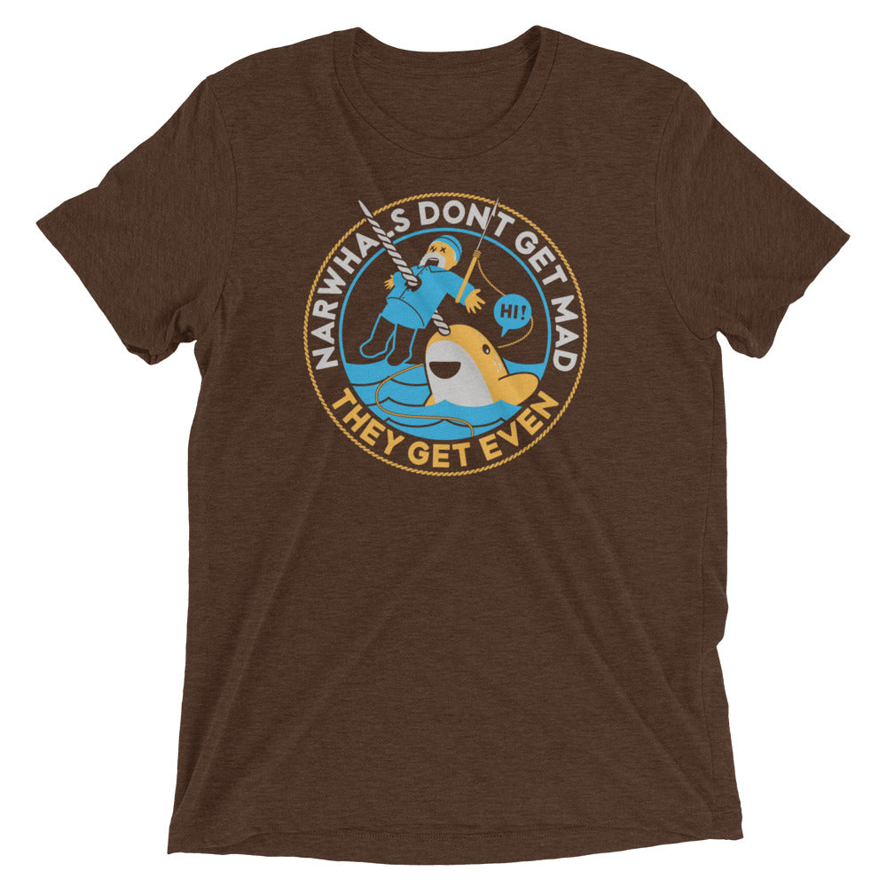 Narwhals Don't Get Mad Men's Tri-Blend Tee