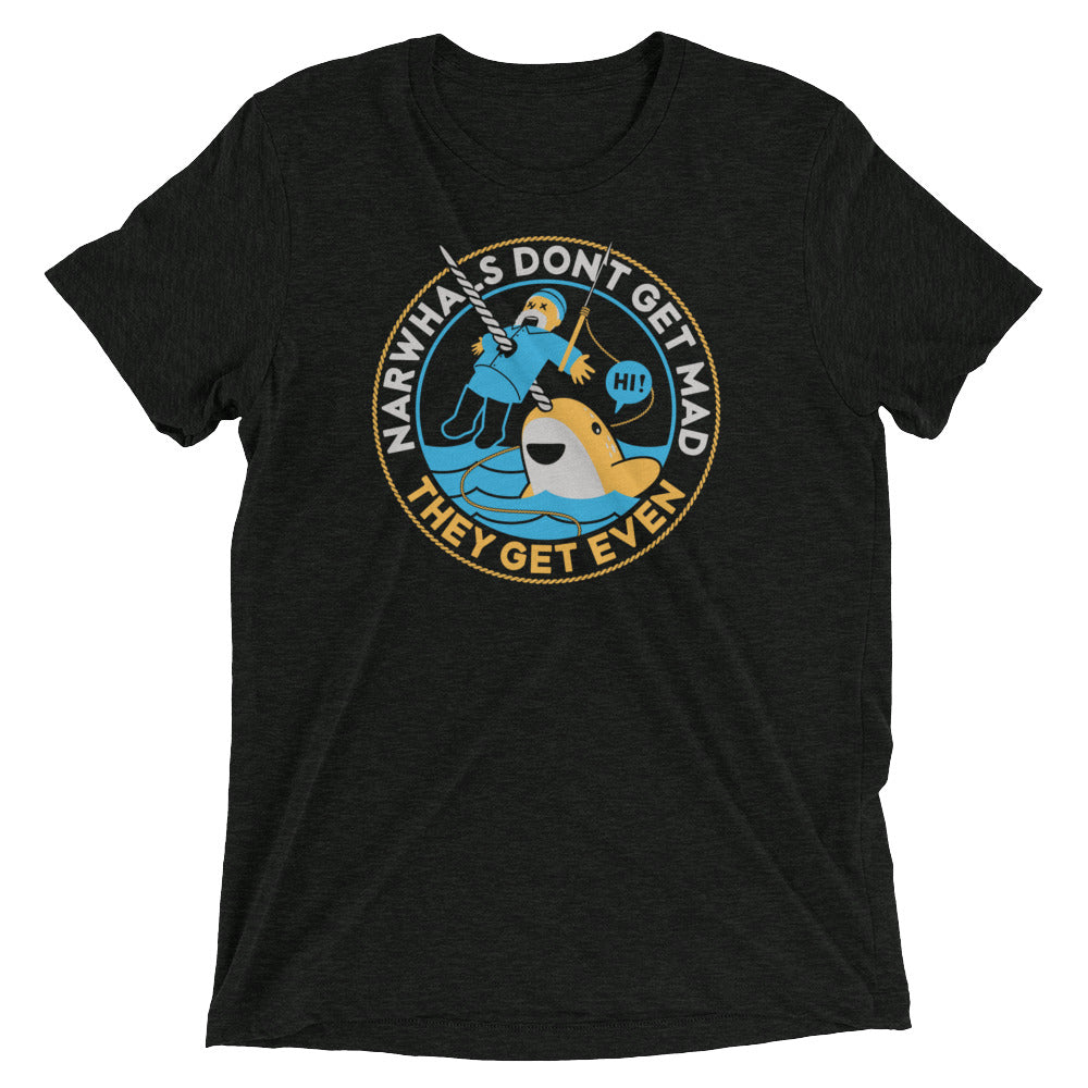 Narwhals Don't Get Mad Men's Tri-Blend Tee