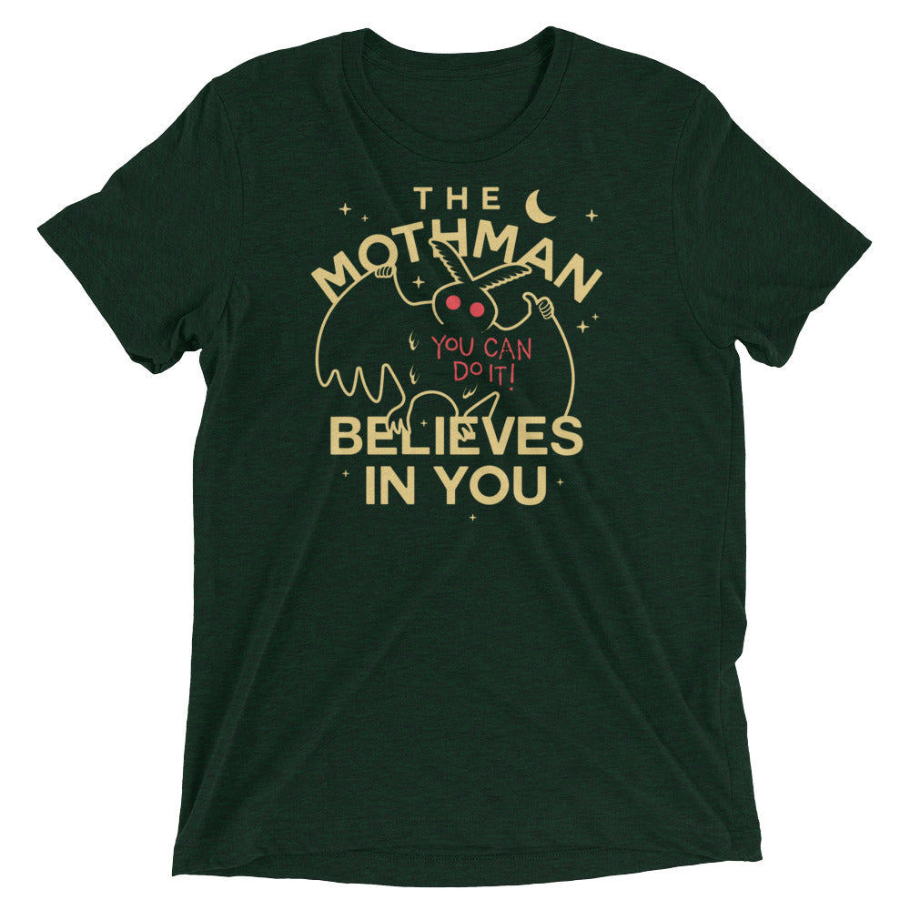 The Mothman Believes In You Men's Tri-Blend Tee