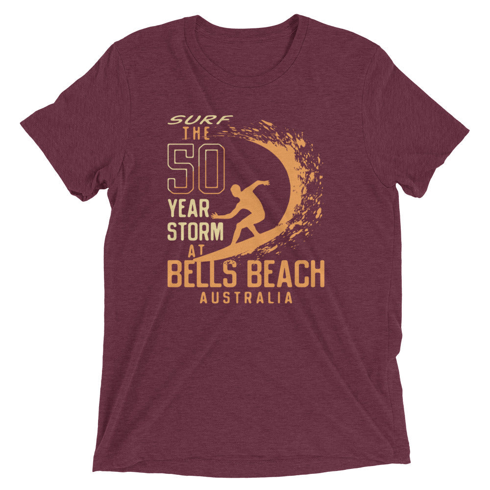 50 Year Storm At Bells Beach Men's Tri-Blend Tee