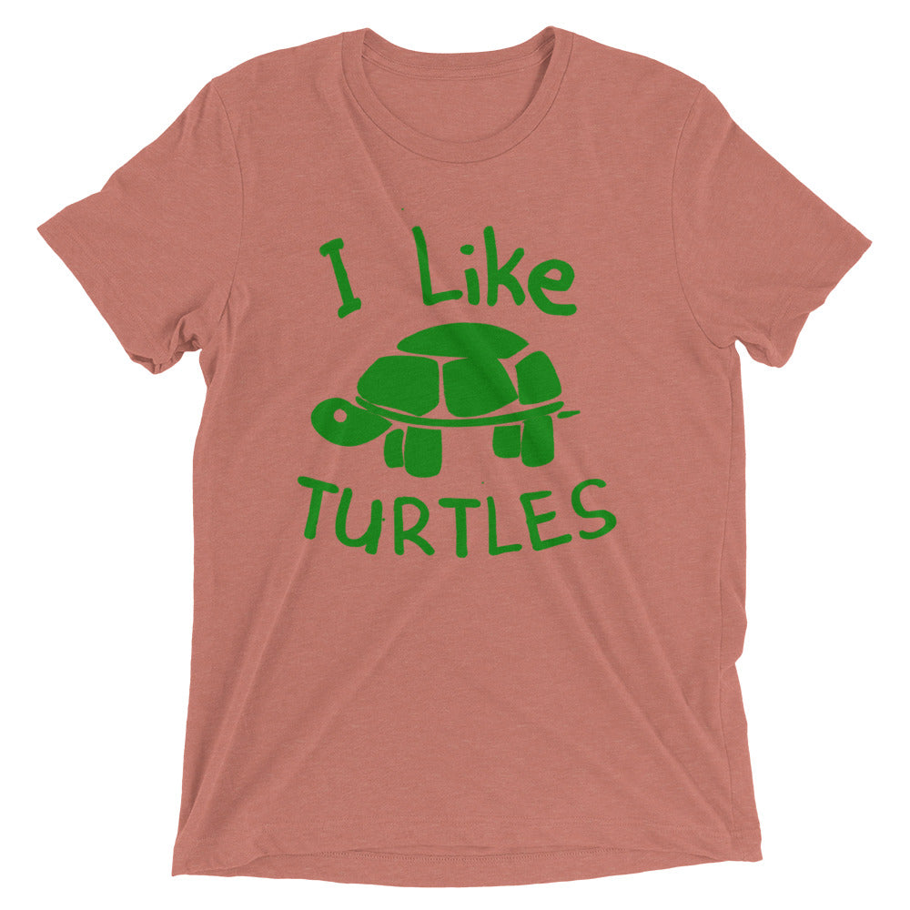 I Like Turtles Men's Tri-Blend Tee