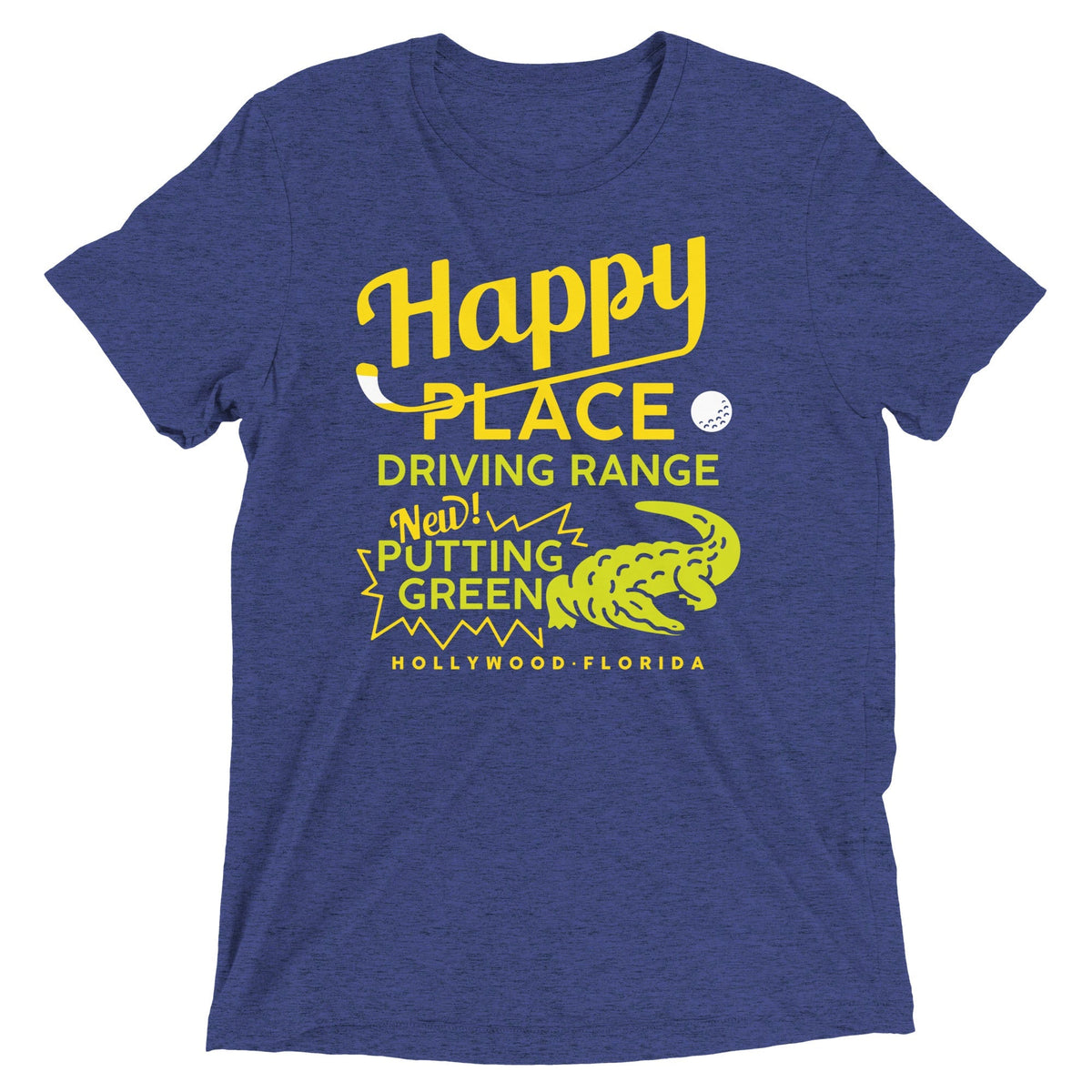 Happy Place Driving Range Men's Tri-Blend Tee