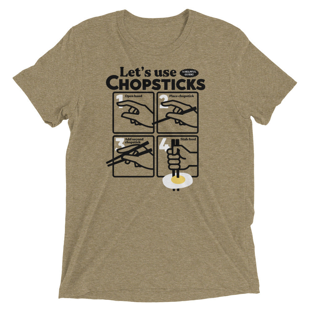 Let's Use Chopsticks Men's Tri-Blend Tee