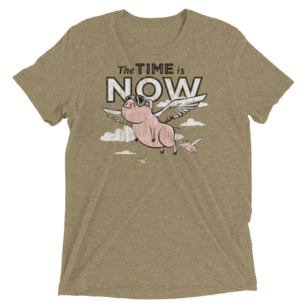 The Time Is Now Men's Tri-Blend Tee