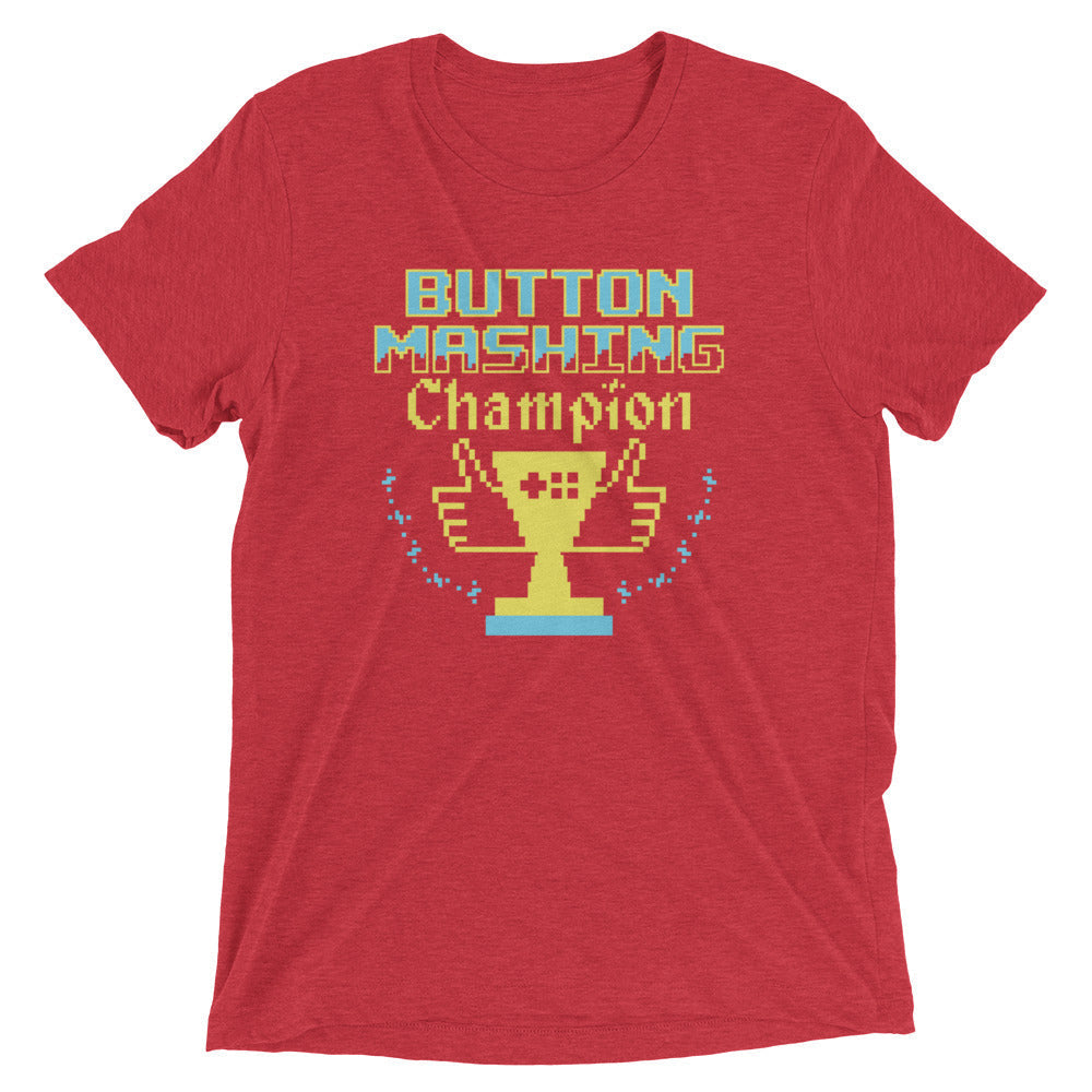 Button Mashing Champion Men's Tri-Blend Tee