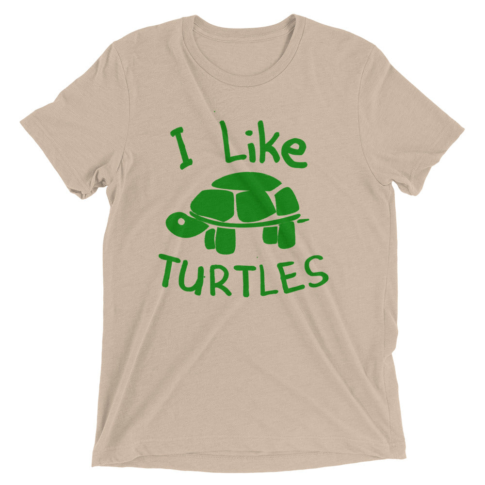 I Like Turtles Men's Tri-Blend Tee