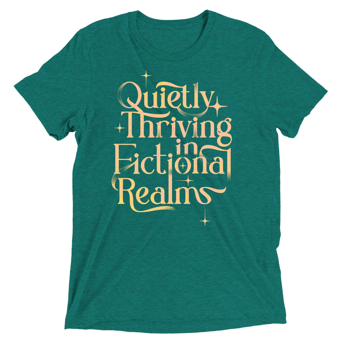 Quietly Thriving In Fictional Realms Men's Tri-Blend Tee