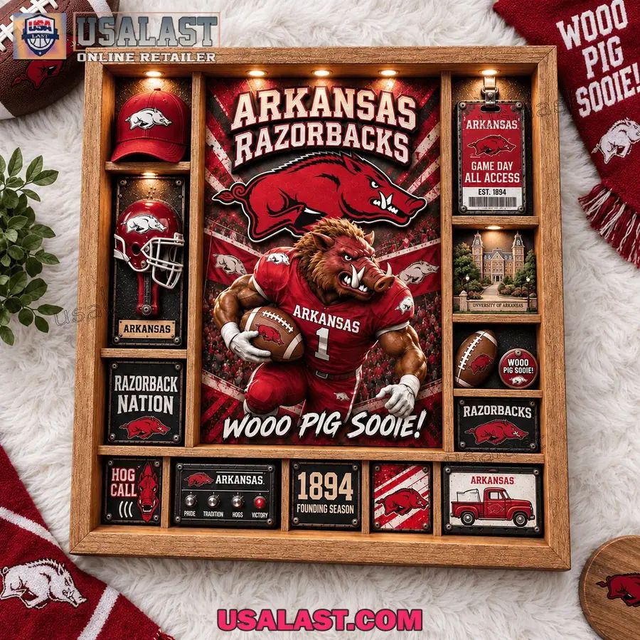 Arkansas Razorbacks Custom Frame Light Box