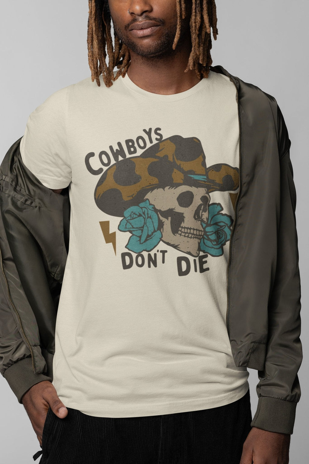 Vintage Cowboys Don't Die Western Graphic Tee