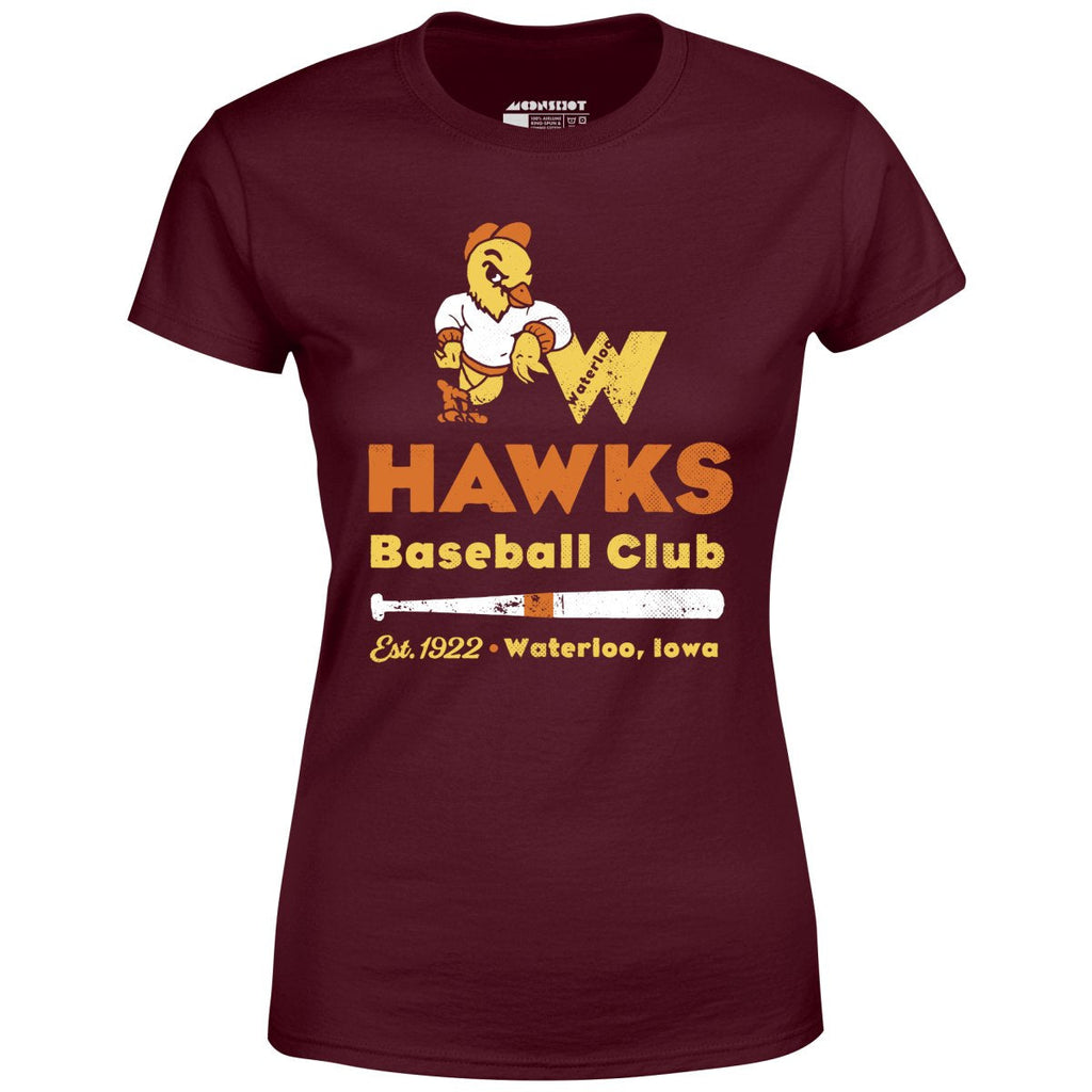 Waterloo Hawks - Iowa - Vintage Defunct Baseball Teams - Women's