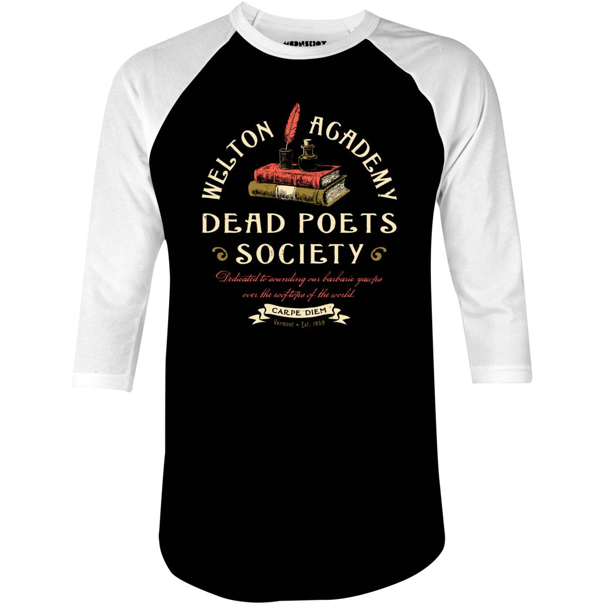 Welton Academy Dead Poets Society - 3/4 Sleeve Raglan
