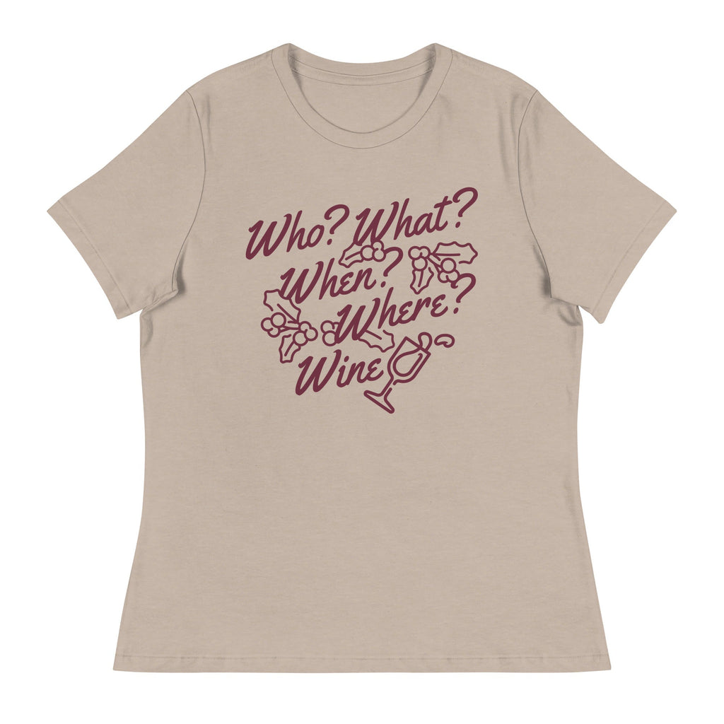 Who? What? When? Where? Wine? Women's Signature Tee