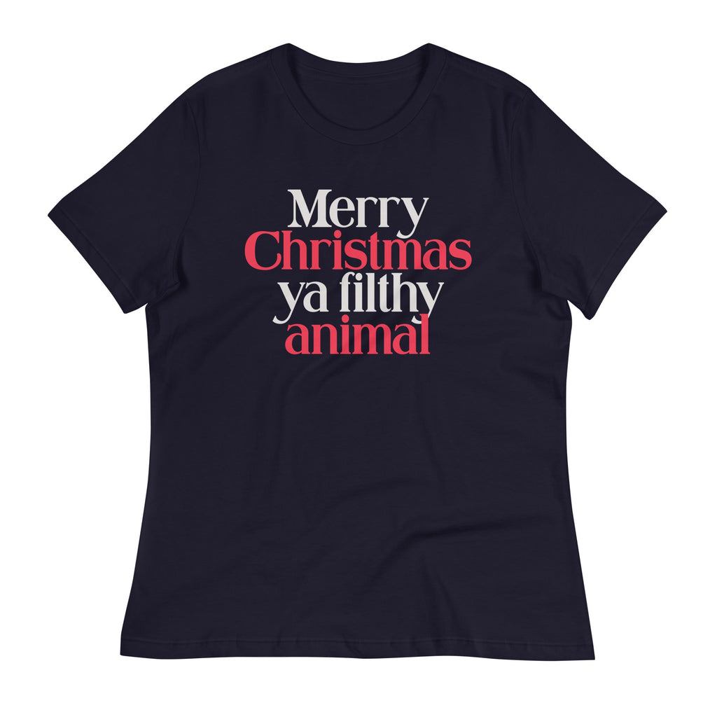 Merry Christmas Ya Filthy Animal Women's Signature Tee