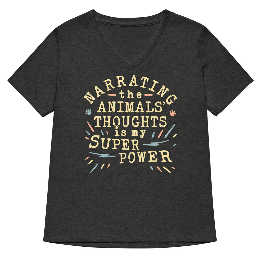 Narrating The Animals Thoughts Women's V-Neck Tee