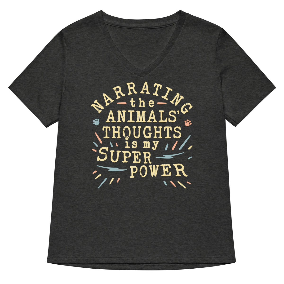 Narrating The Animals Thoughts Women's V-Neck Tee