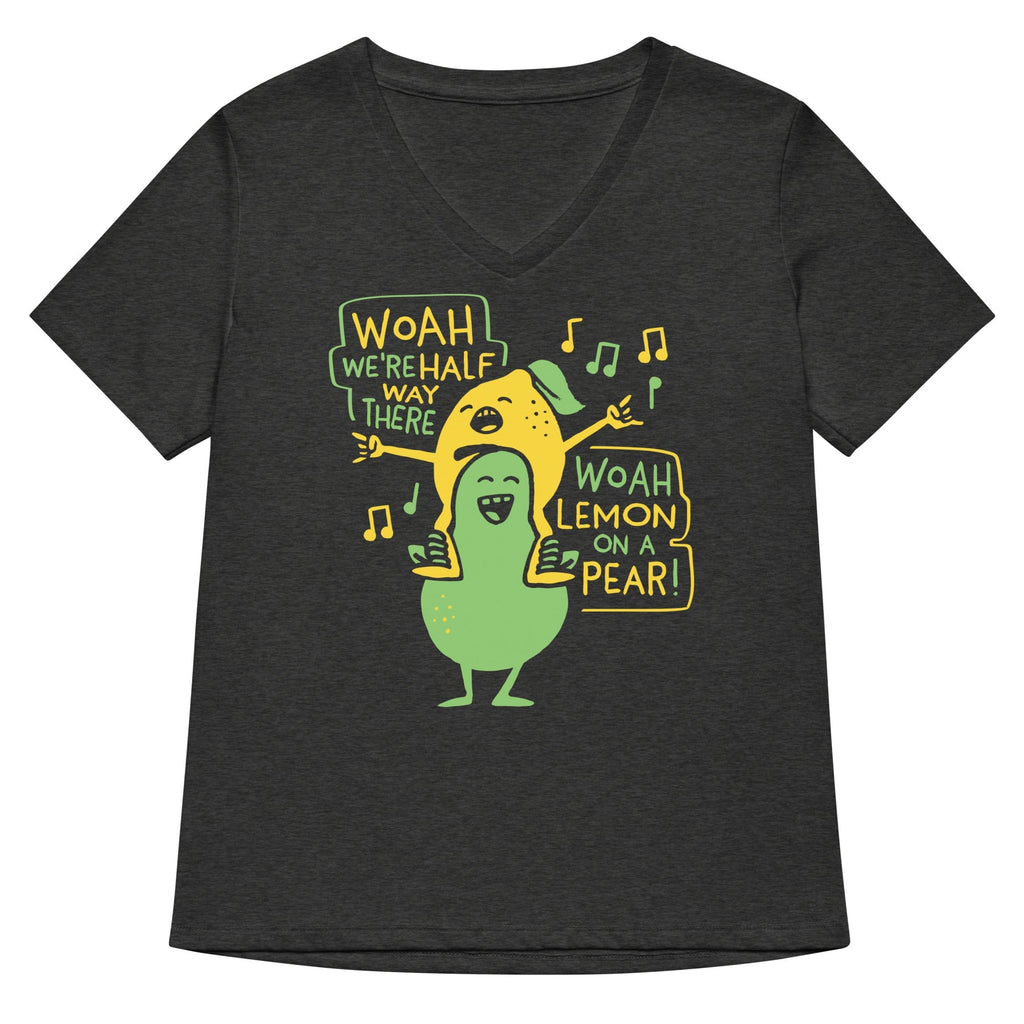 Lemon On A Pear Women's V-Neck Tee
