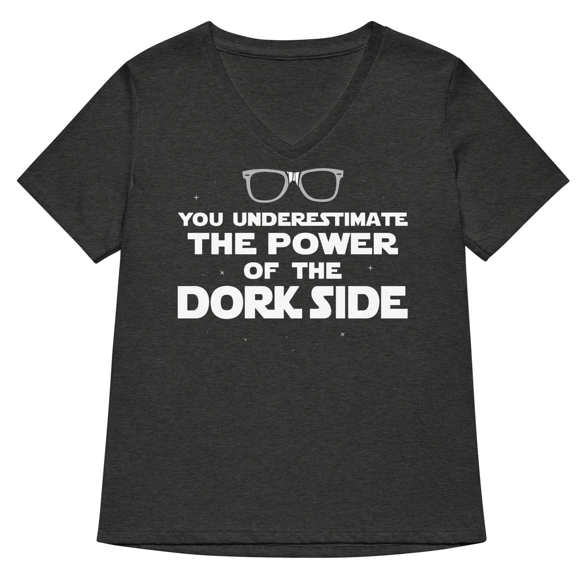 The Power Of The Dork Side Women's V-Neck Tee