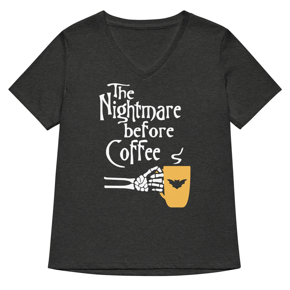 The Nightmare Before Coffee Women's V-Neck Tee