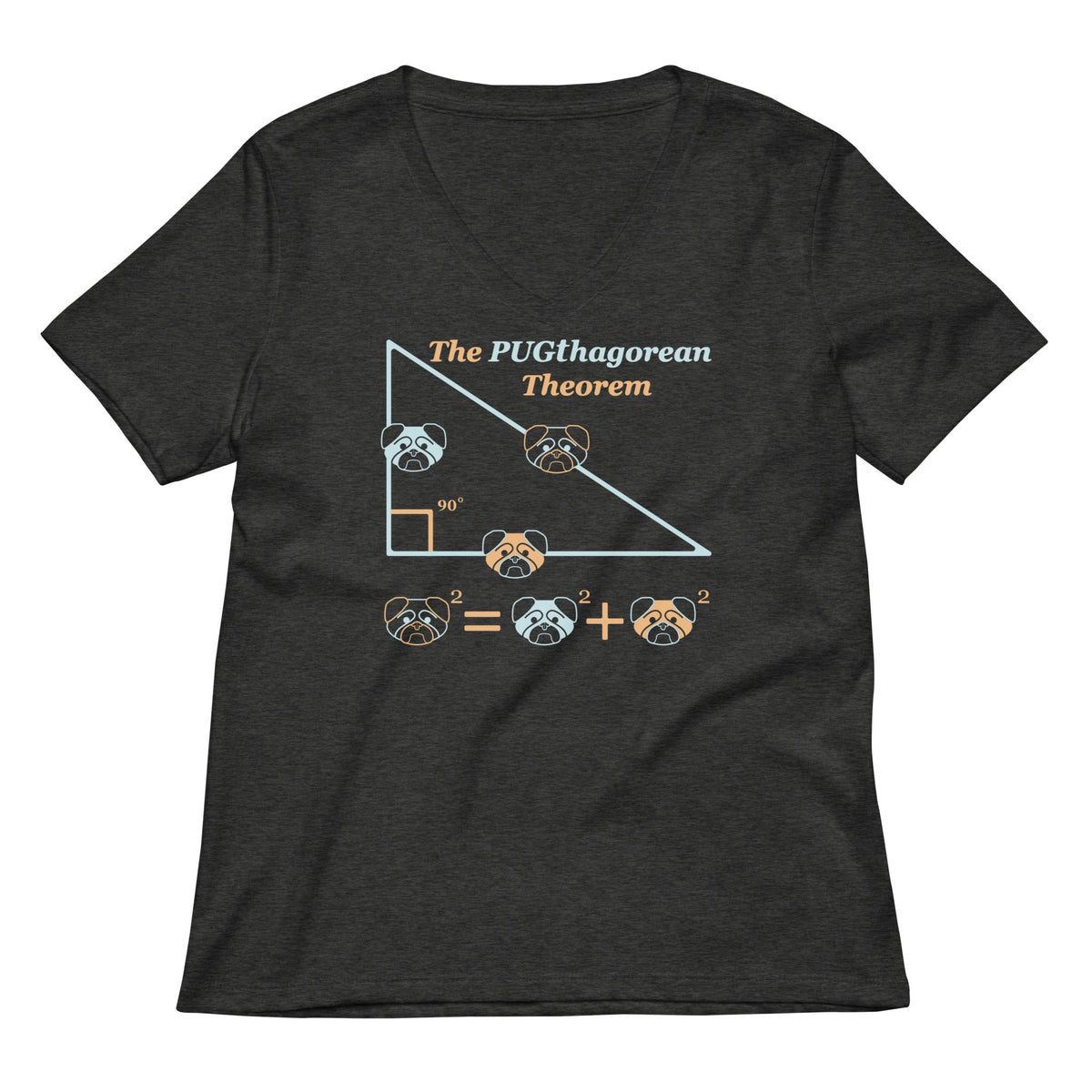 Pugthagorean Theorem Women's V-Neck Tee