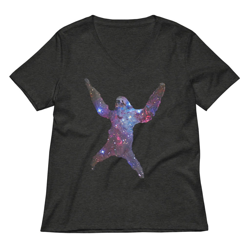 Sloth Nebula Women's V-Neck Tee