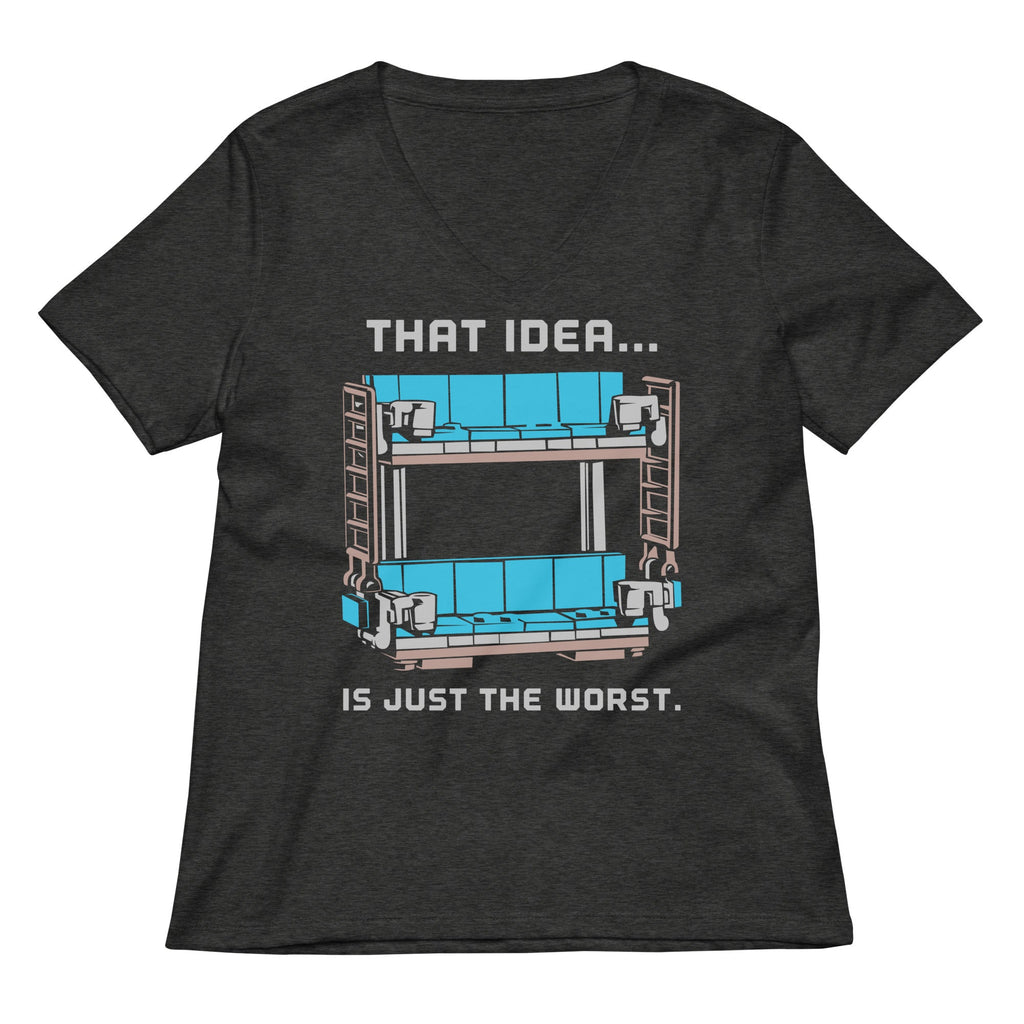 Double Decker Couch Women's V-Neck Tee