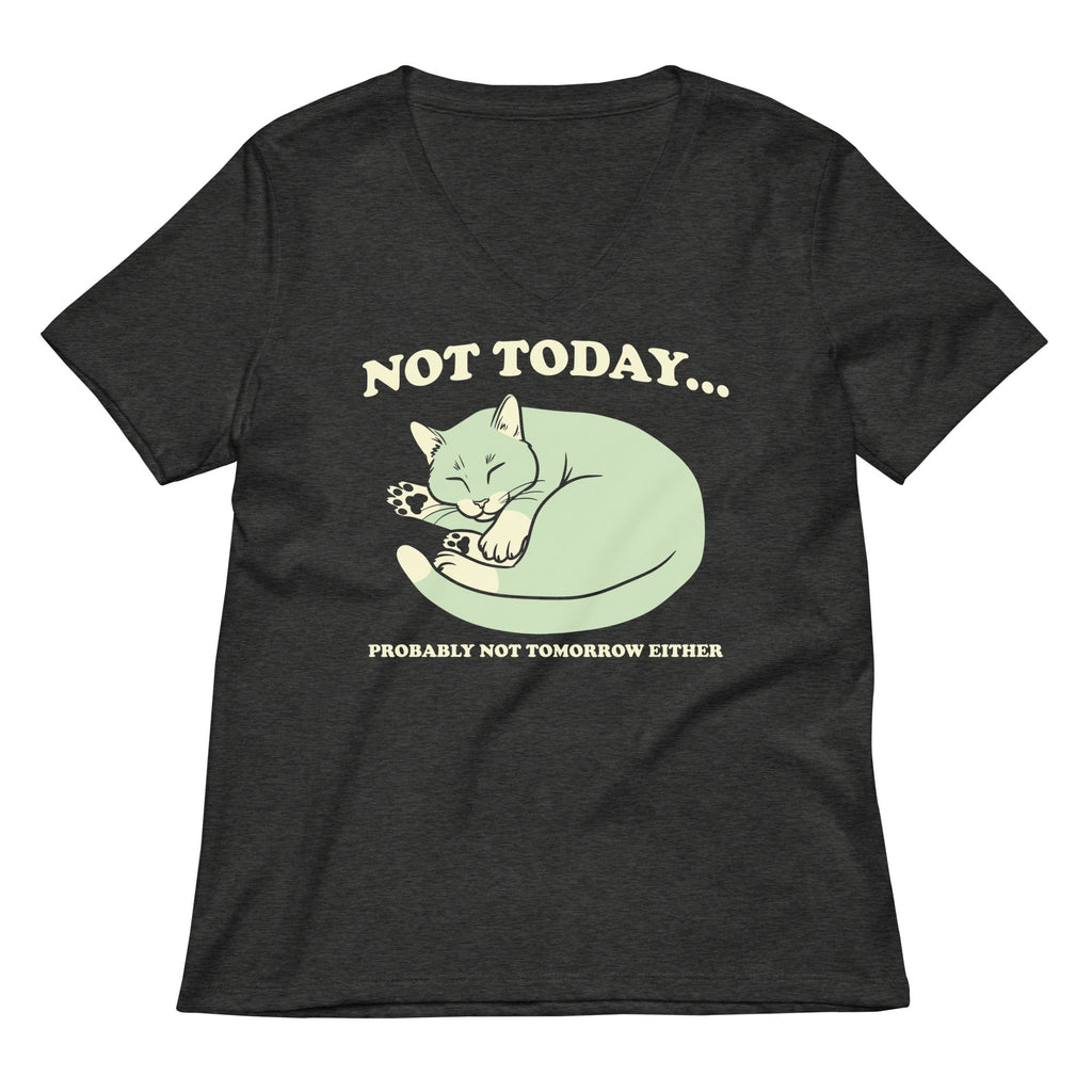 Not Today Probably Not Tomorrow Either Women's V-Neck Tee