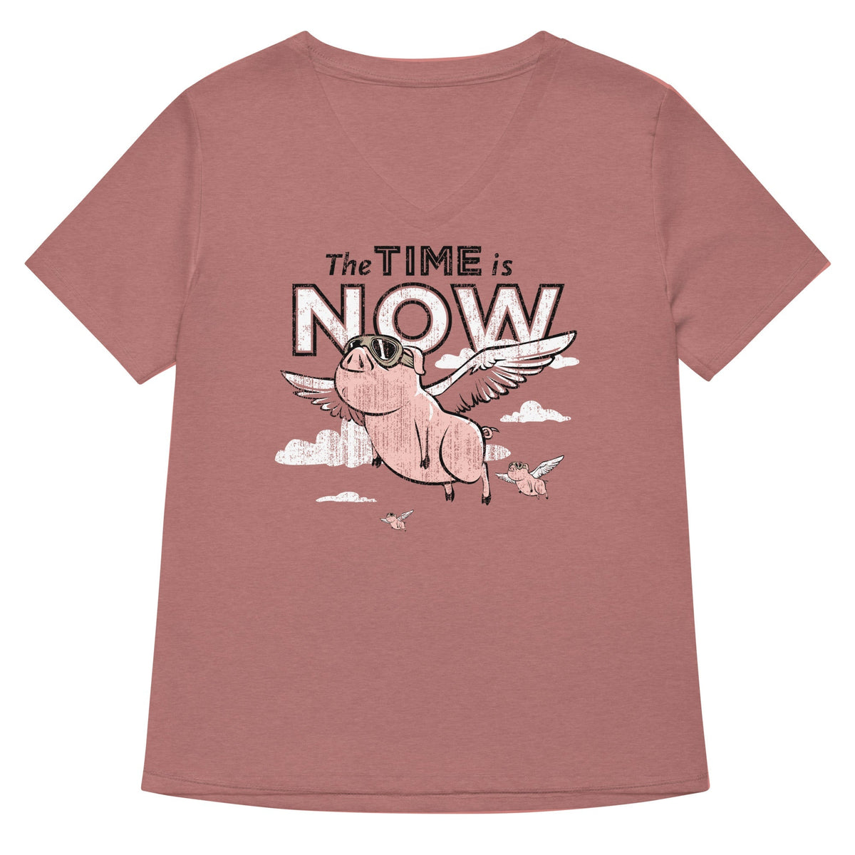 The Time Is Now Women's V-Neck Tee