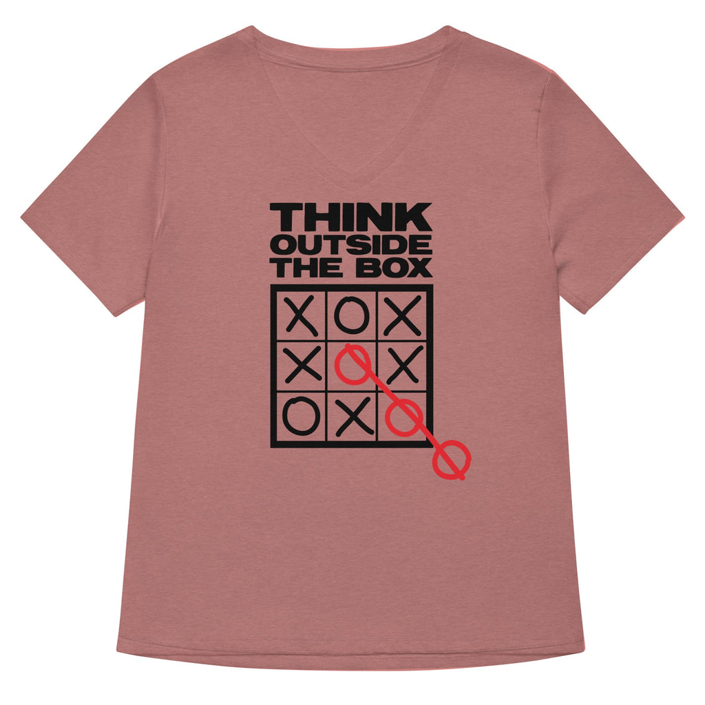 Think Outside The Box Women's V-Neck Tee