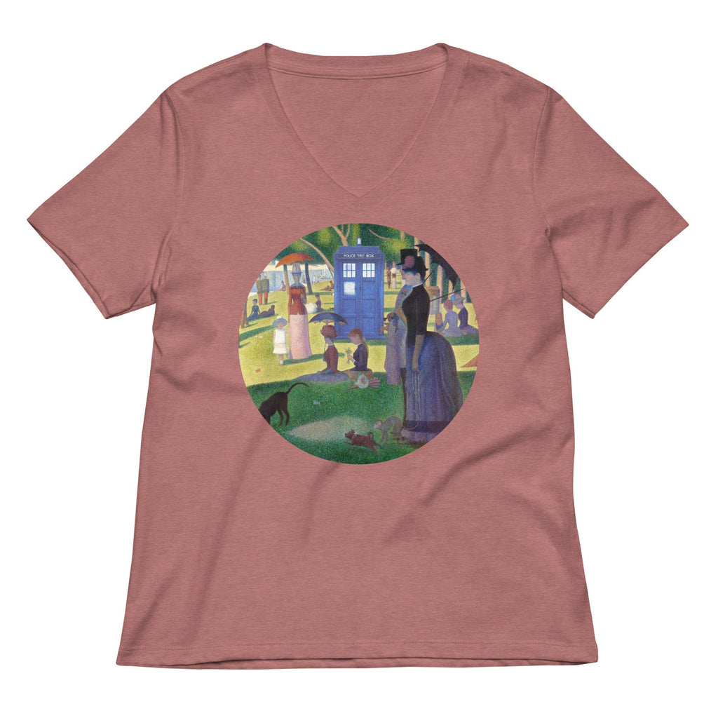 Tardis On La Grande Women's V-Neck Tee